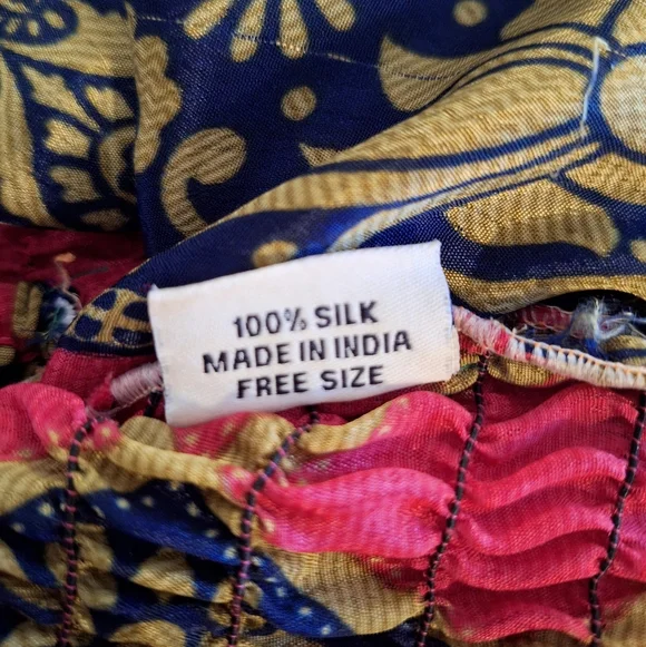 Wevez India Layered Silk Boho Halter Dress Free Size *C6 - Picture 7 of 7